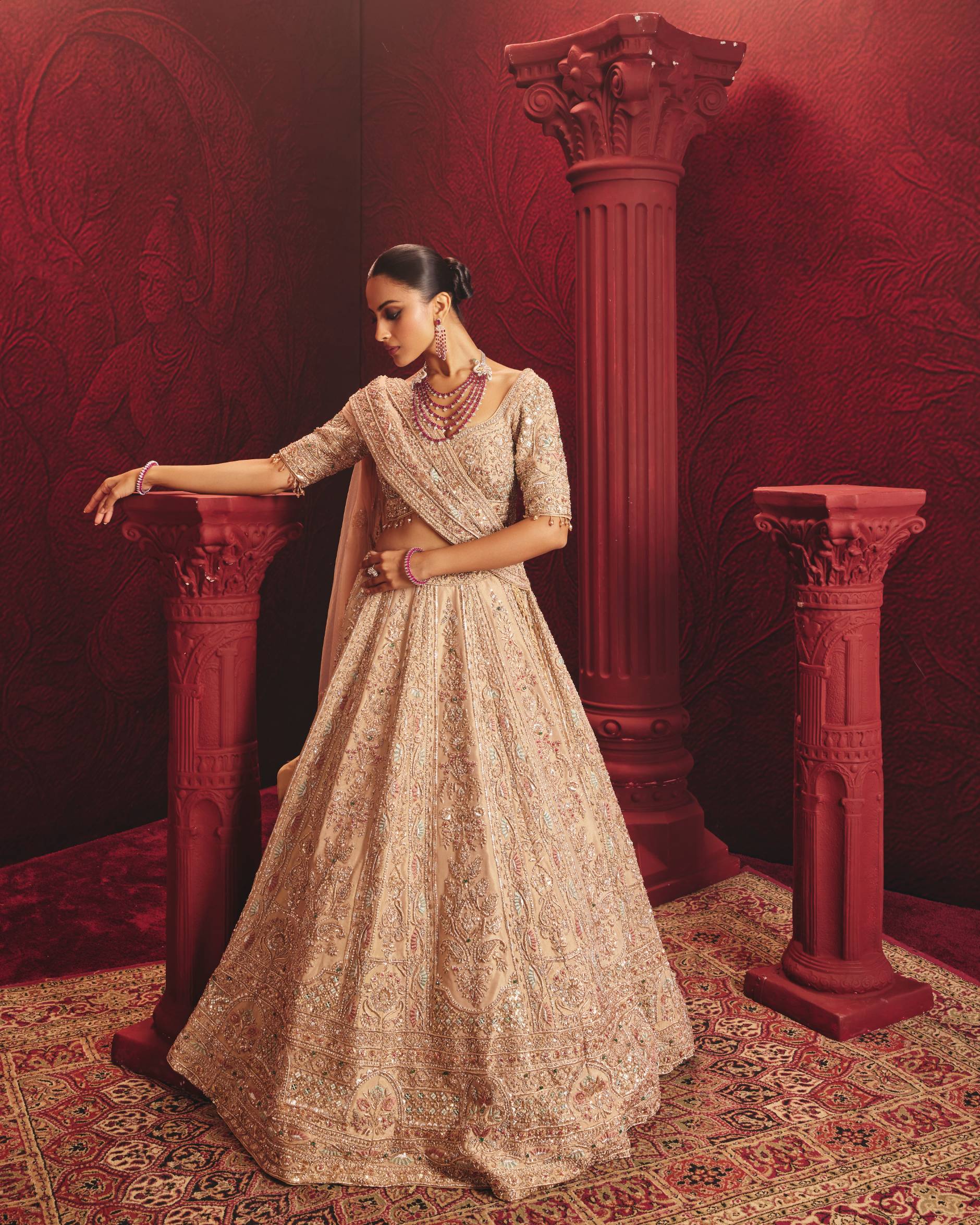 Classic Gold Tissue Lehenga